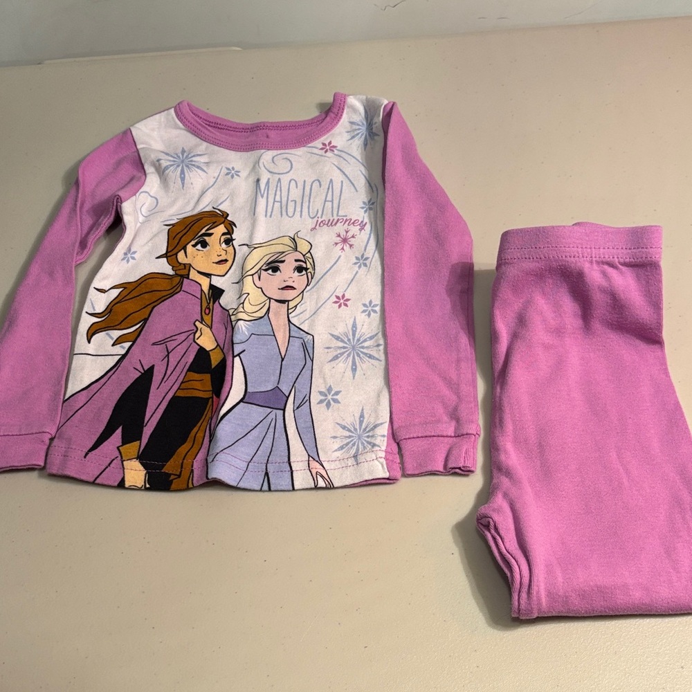 Disney Frozen Magical Journey Pajama Set - Purple and White